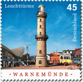 Briefmarke Leuchtturm Warnemnde