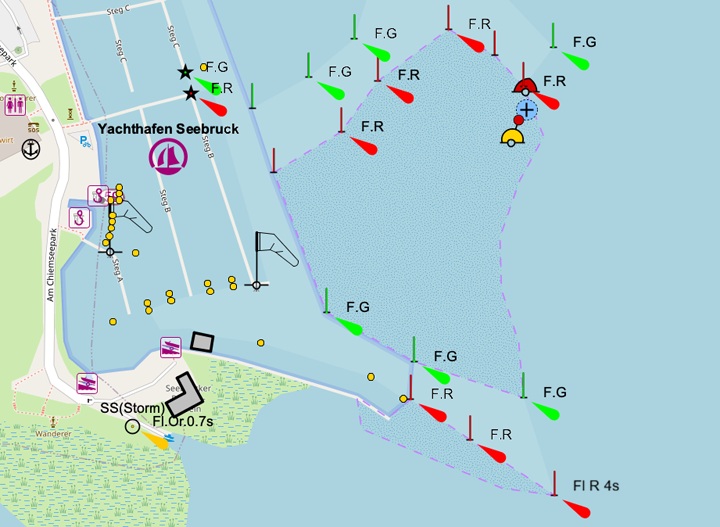 Molenfeuer am Yachthafen Seebruck