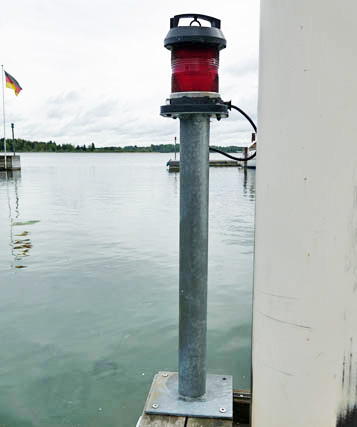 Molenfeuer Stippelwerft Hauptsteg West Molenfeuer Stippelwerft Hauptsteg West