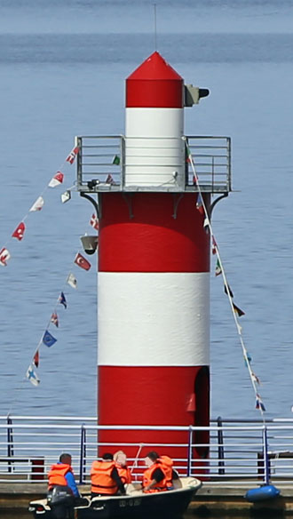 Leuchtturm Klitten am Bärwalder See Leuchtturm Klitten