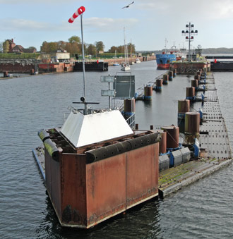Nebelfeuer Große Schleuse Holtenau Große Schleuse Holtenau