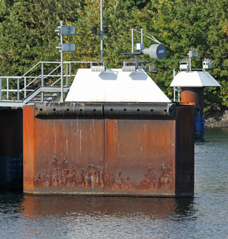 Nebelfeuer Große Schleuse Holtenau Nebelfeuer Schleuse Holtenau