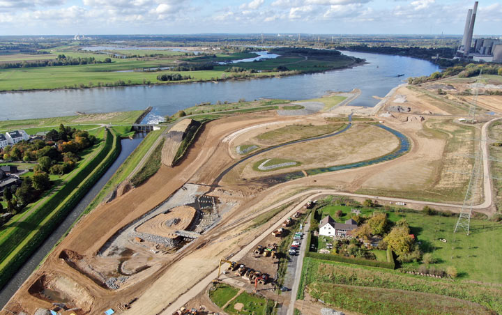 Emscherumlegung mit neuem Retentionsraum im Oktober 2022 Emscherumleitung