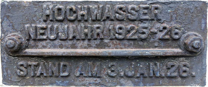 Weseler Hochwassermarke von 1926 Weseler Hochwassermarke von 1926