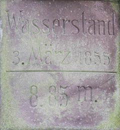 Weseler Hochwassermarke 1855