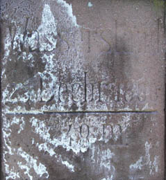 Weseler Hochwassermarke von 1880 Weseler Hochwassermarke 1880