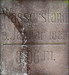 Weseler Hochwassermarke 1883