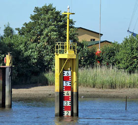 Schifffahrtspegel an der Weser