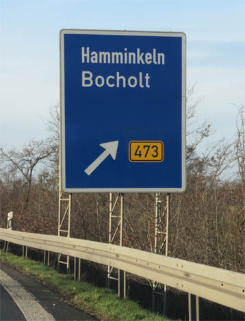 Autobahnabfahrt Hamminkeln / Bocholt