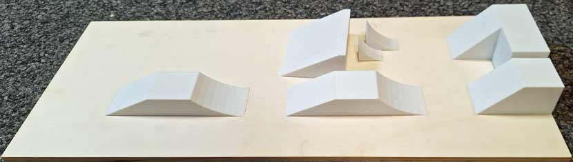 3D-Modell des von den Jugendlichen vorgestellten Dirtparks Dirtpark-Modell