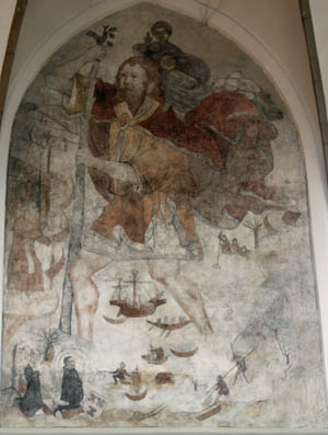 Fresko in der ev. Kirche Hamminkeln