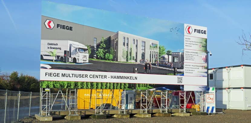 Bauschild Logistikcenter Hamminkeln