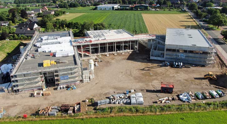 Rohbau der Grundschule Hamminkeln, Juli 2024