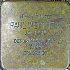 Stolperstein Paul Wertheim