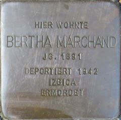 Stolperstein Bertha Marchand