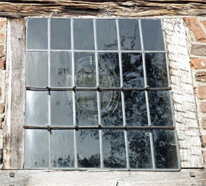 Bleiverglasung an den Oberfenstern