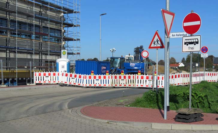 Sperrung Diersfordter Straße wegen Kanalbauarbeiten Sperrung Diersfordter Straße