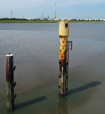 Alter Pegel am Jade-Weser-Port Pegel Jade-Weser-Port