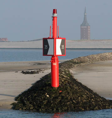 Leuchtfeuer Wangerooge Westbuhne, Sep. 2009 Wangerooge Westbuhne