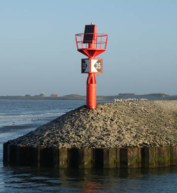 Leuchtfeuer Wangerooge Westbuhne, März 2022 Wangerooge Westbuhne