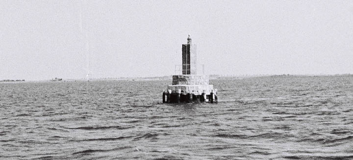 Dalbenfeuer in der Wismarer Bucht, 1953 Dalbenfeuer in der Wismarer Bucht
