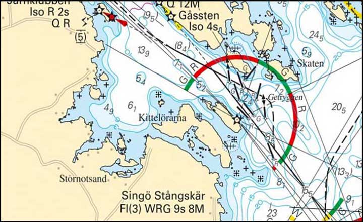 Sektoren von Leuchtfeuer Singö Långör Leuchtfeuer Singö Långör