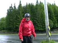 Fahrradtor im Regen