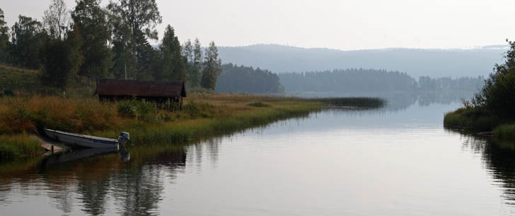 Der See Östen ist der nördlichste See im Dalslandkanal Östen