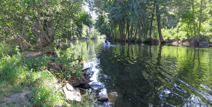 Flottsbrokanal von der Eisenbrücke aus fotografiert. Flottsbrokanalen