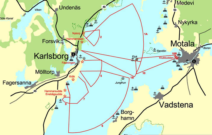 Schießgebiete im Vättern