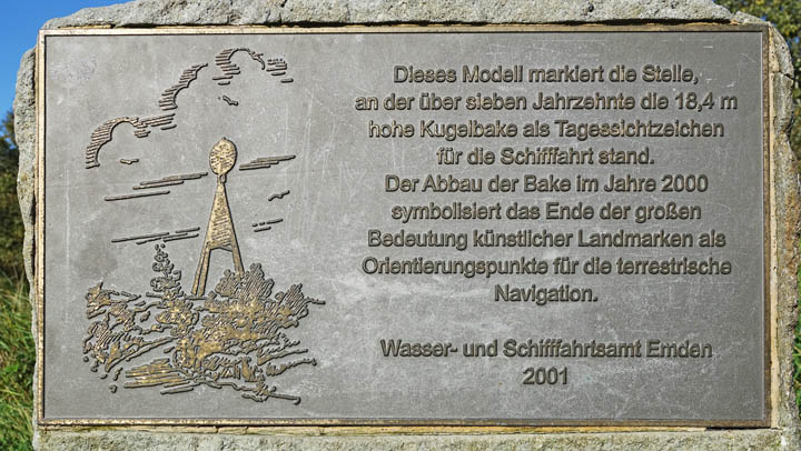 Gedenkstein Kugelbake Borkum Gedenkstein Kugelbake Borkum