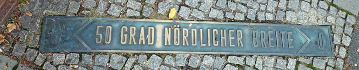 50. Breitengrad in Walldorf auf der Piemontstrasse 50. Breitengrad in Walldorf auf der Piemontstrasse