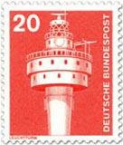 Briefmarke Leuchtturm Alte Weser