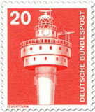 Briefmarke Leuchtturm Alte Weser Briefmarke Leuchtturm Alte Weser