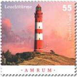 Briefmarke Leuchtturm Amrum Briefmarke Leuchtturm Amrum