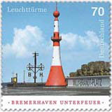 Briefmarke Oberfeuer Bremerhaven Briefmarke Unterfeuer Bremerhaven