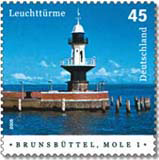 Briefmarke Brunsbüttel, Mole 1 Briefmarke Brunsbüttel, Mole 1