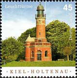 Briefmarke Leuchtturm Kiel Holtenau Briefmarke Leuchtturm Kiel Holtenau
