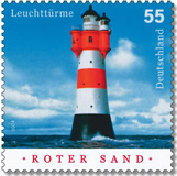 Briefmarke Leuchtturm Roter Sand