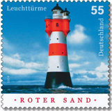 Briefmarke Leuchtturm Roter Sand Briefmarke Leuchtturm Roter Sand