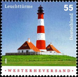 Briefmarke Leuchtturm Westerheversand Briefmarke Leuchtturm Westerheversand