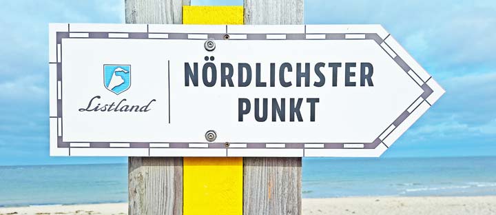 Wegweiser zum n�rdlichsten Punkt Deutschlands