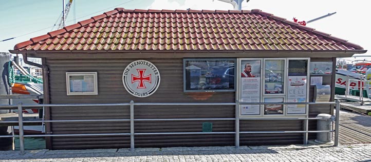 Der alte Rettungsschuppen wurde inzwischen erneuert Rettungsstation Warnemünde
